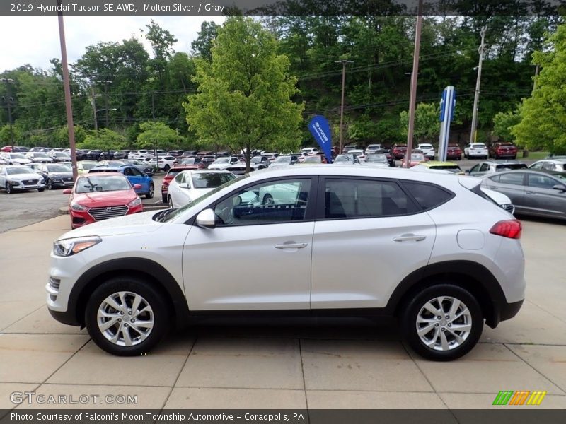 Molten Silver / Gray 2019 Hyundai Tucson SE AWD