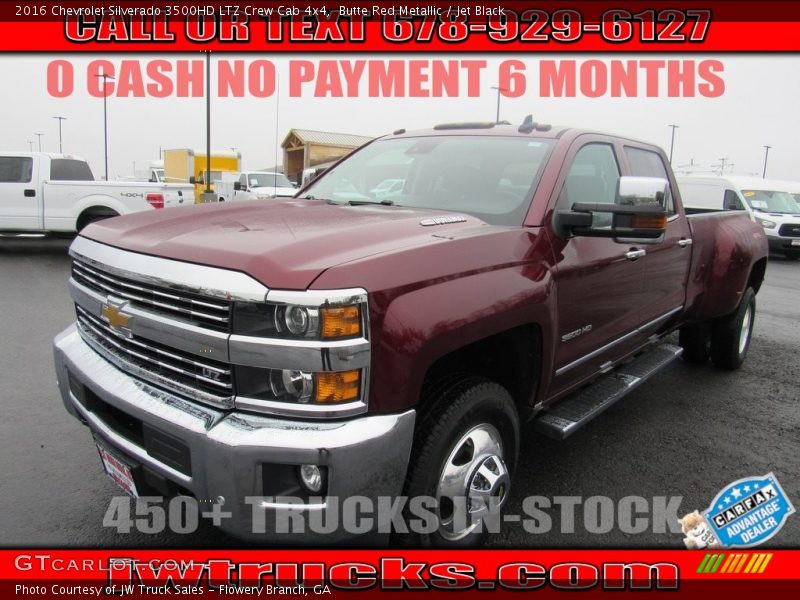 Butte Red Metallic / Jet Black 2016 Chevrolet Silverado 3500HD LTZ Crew Cab 4x4