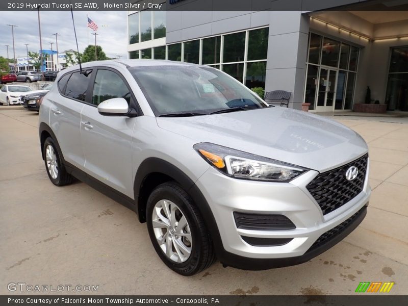 Molten Silver / Gray 2019 Hyundai Tucson SE AWD