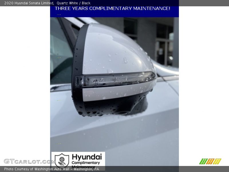 Quartz White / Black 2020 Hyundai Sonata Limited