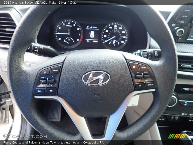 Molten Silver / Gray 2019 Hyundai Tucson SE AWD