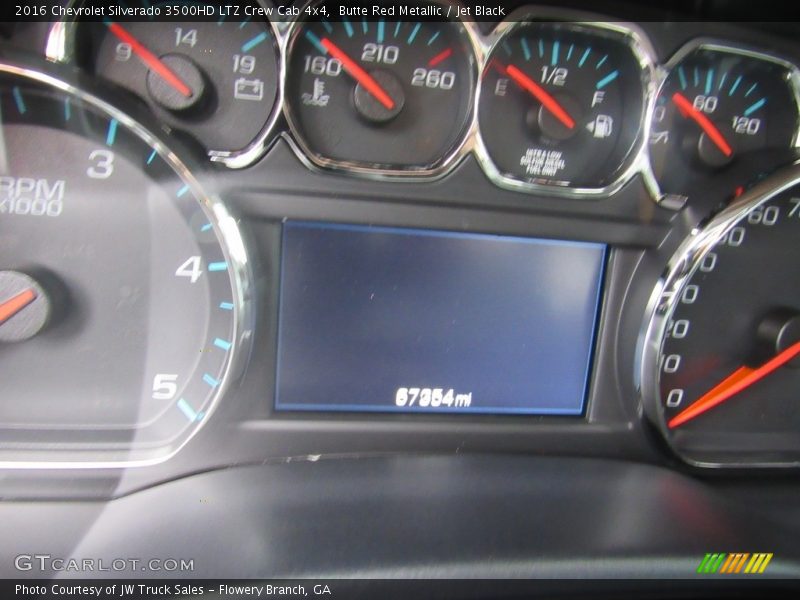 Butte Red Metallic / Jet Black 2016 Chevrolet Silverado 3500HD LTZ Crew Cab 4x4