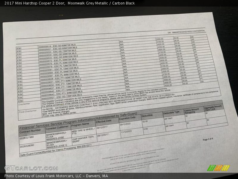 Moonwalk Grey Metallic / Carbon Black 2017 Mini Hardtop Cooper 2 Door