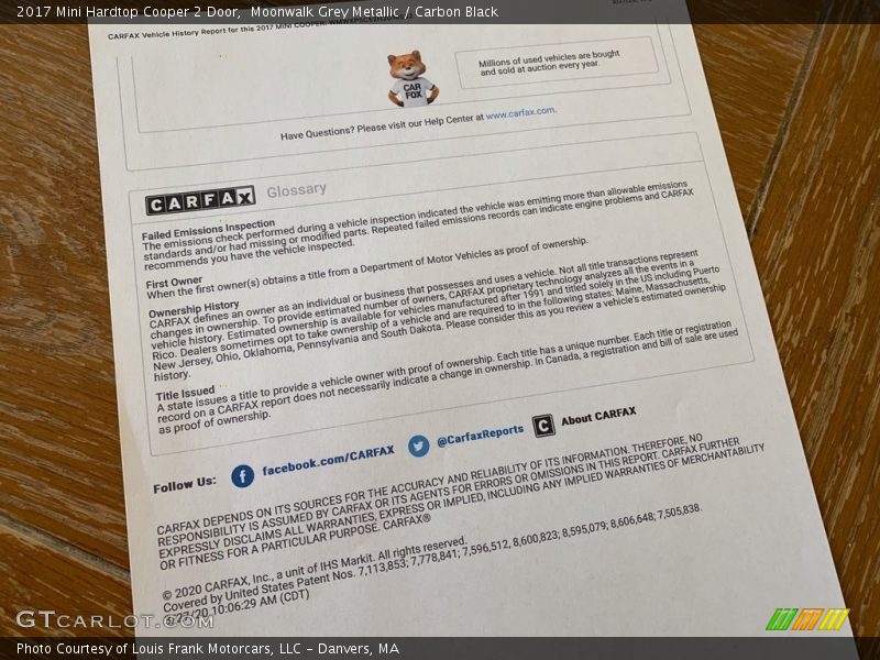 Moonwalk Grey Metallic / Carbon Black 2017 Mini Hardtop Cooper 2 Door