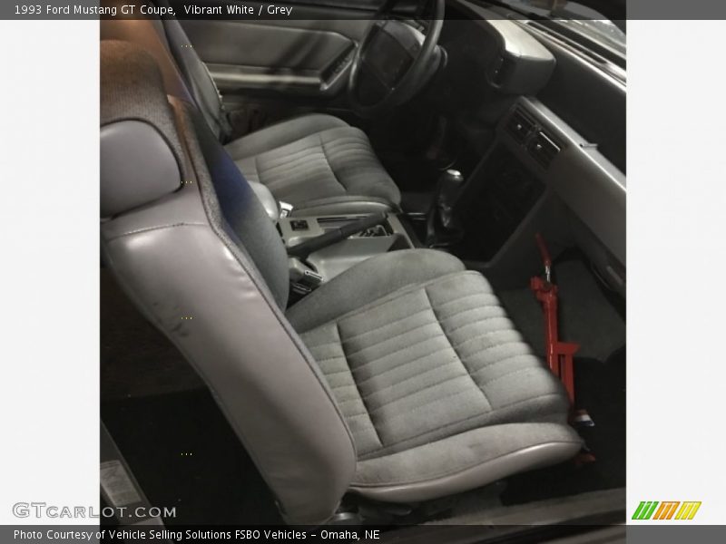 Vibrant White / Grey 1993 Ford Mustang GT Coupe