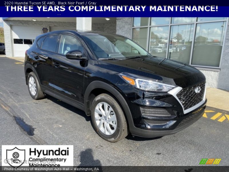 Black Noir Pearl / Gray 2020 Hyundai Tucson SE AWD