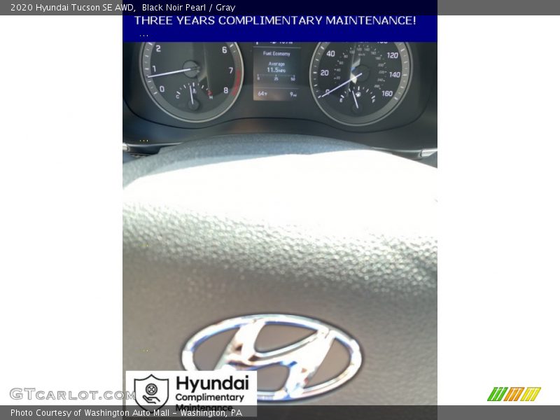 Black Noir Pearl / Gray 2020 Hyundai Tucson SE AWD