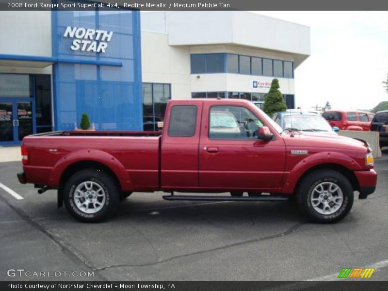 Redfire Metallic / Medium Pebble Tan 2008 Ford Ranger Sport SuperCab 4x4