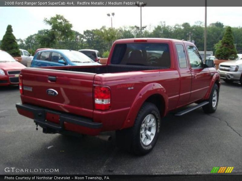 Redfire Metallic / Medium Pebble Tan 2008 Ford Ranger Sport SuperCab 4x4