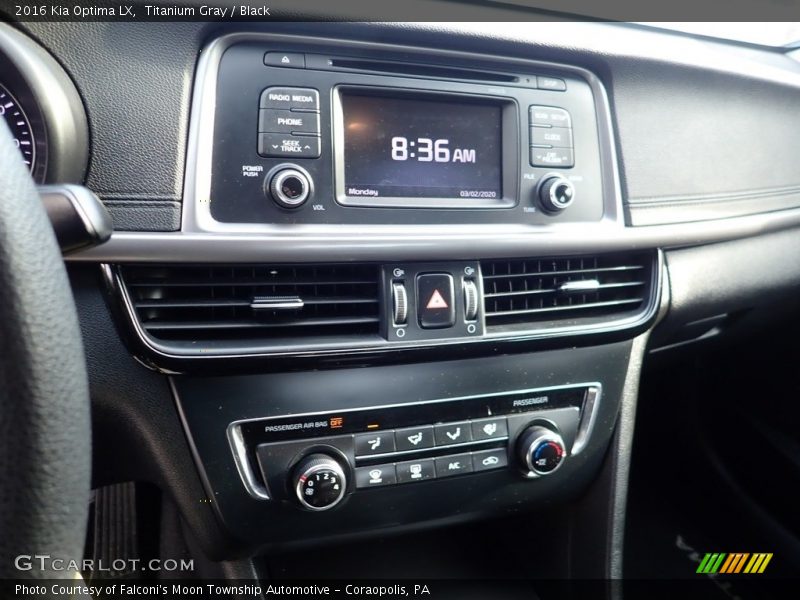 Titanium Gray / Black 2016 Kia Optima LX
