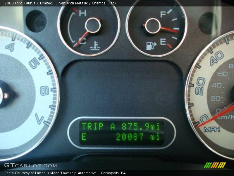 Silver Birch Metallic / Charcoal Black 2008 Ford Taurus X Limited