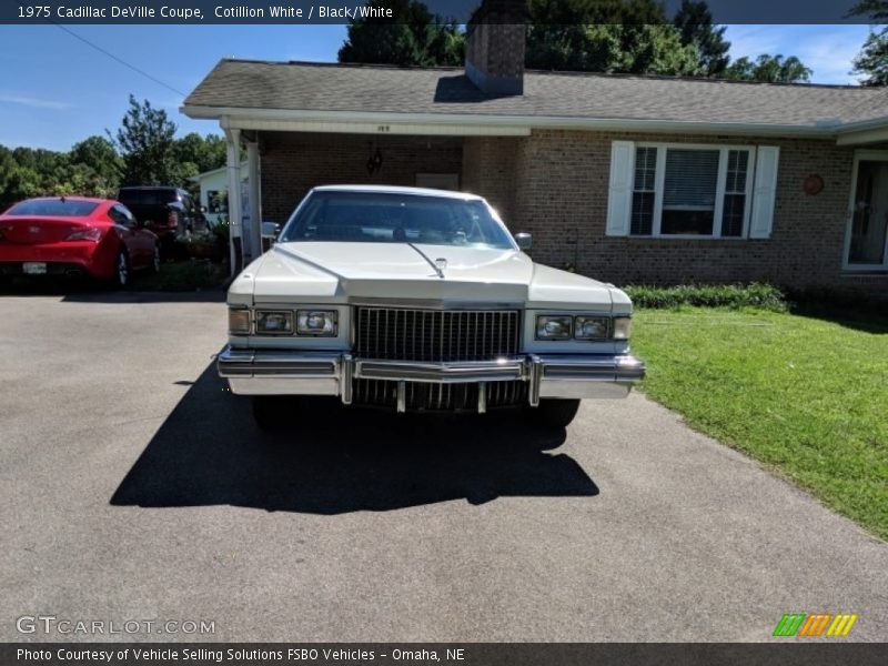 Cotillion White / Black/White 1975 Cadillac DeVille Coupe