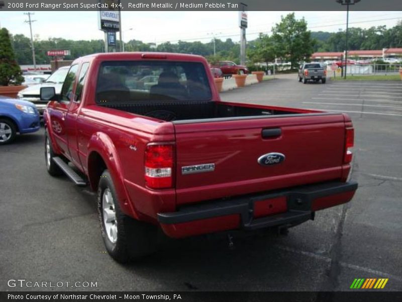Redfire Metallic / Medium Pebble Tan 2008 Ford Ranger Sport SuperCab 4x4