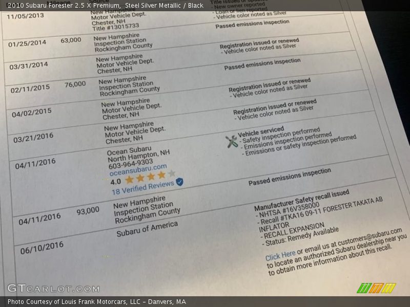 Steel Silver Metallic / Black 2010 Subaru Forester 2.5 X Premium