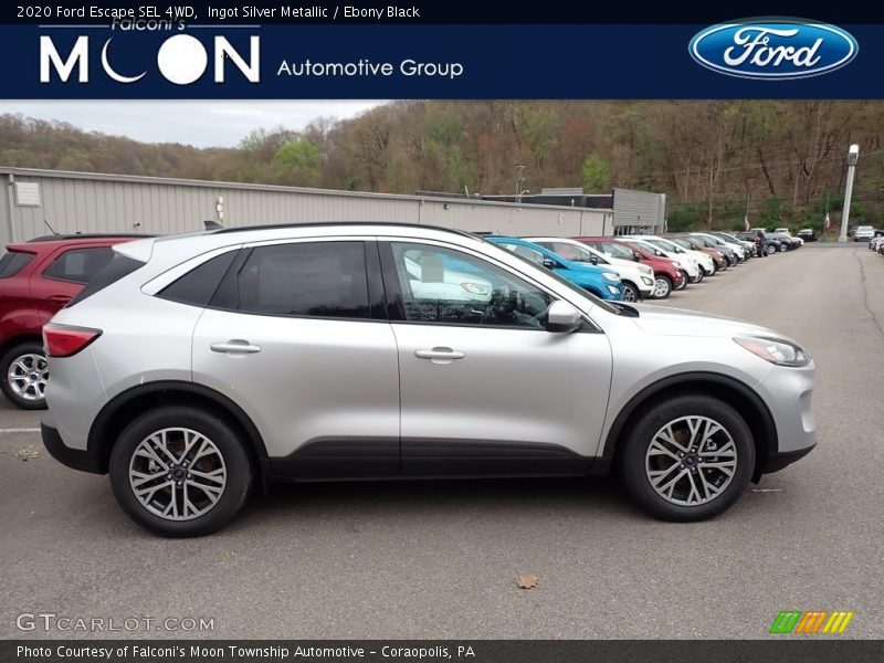 Ingot Silver Metallic / Ebony Black 2020 Ford Escape SEL 4WD