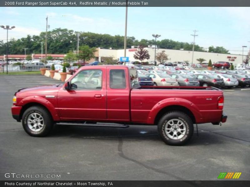 Redfire Metallic / Medium Pebble Tan 2008 Ford Ranger Sport SuperCab 4x4
