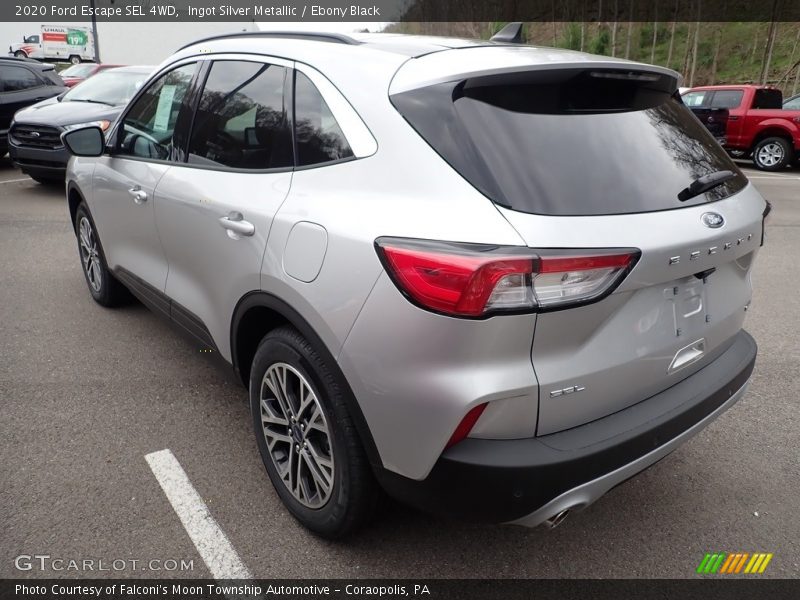 Ingot Silver Metallic / Ebony Black 2020 Ford Escape SEL 4WD