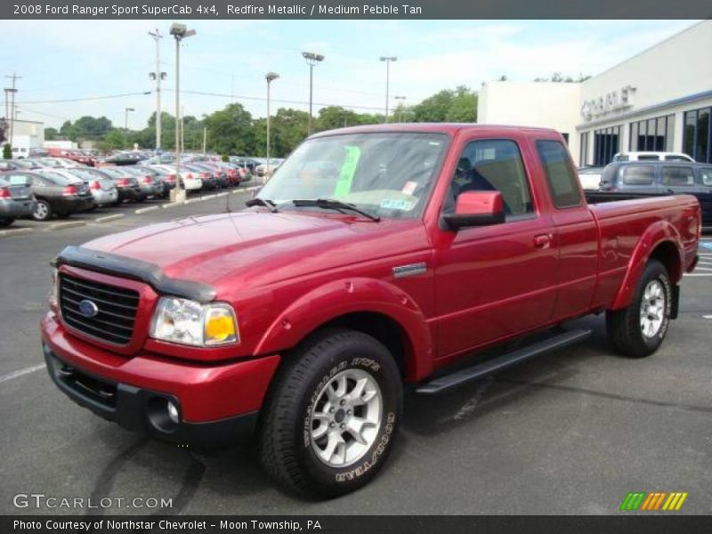 Redfire Metallic / Medium Pebble Tan 2008 Ford Ranger Sport SuperCab 4x4