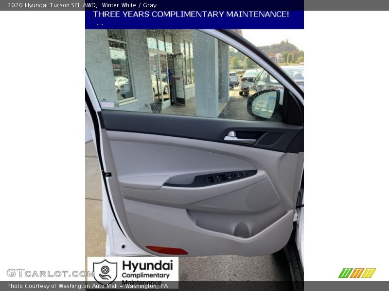 Winter White / Gray 2020 Hyundai Tucson SEL AWD