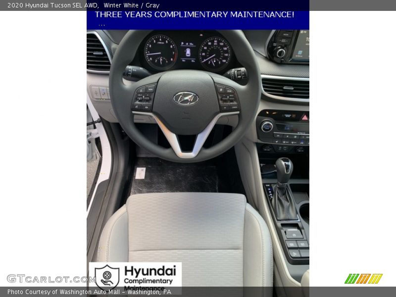 Winter White / Gray 2020 Hyundai Tucson SEL AWD