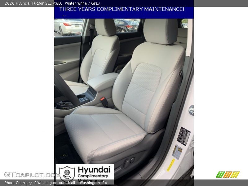 Winter White / Gray 2020 Hyundai Tucson SEL AWD