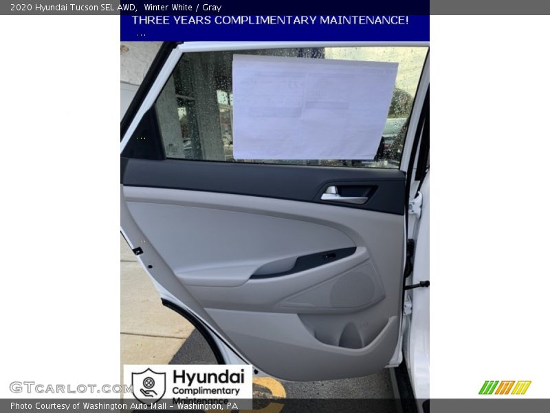Winter White / Gray 2020 Hyundai Tucson SEL AWD