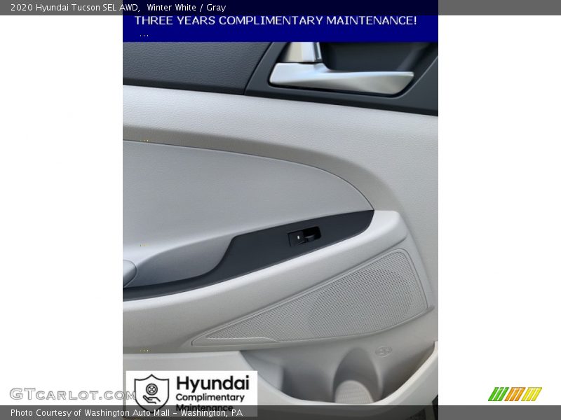 Winter White / Gray 2020 Hyundai Tucson SEL AWD