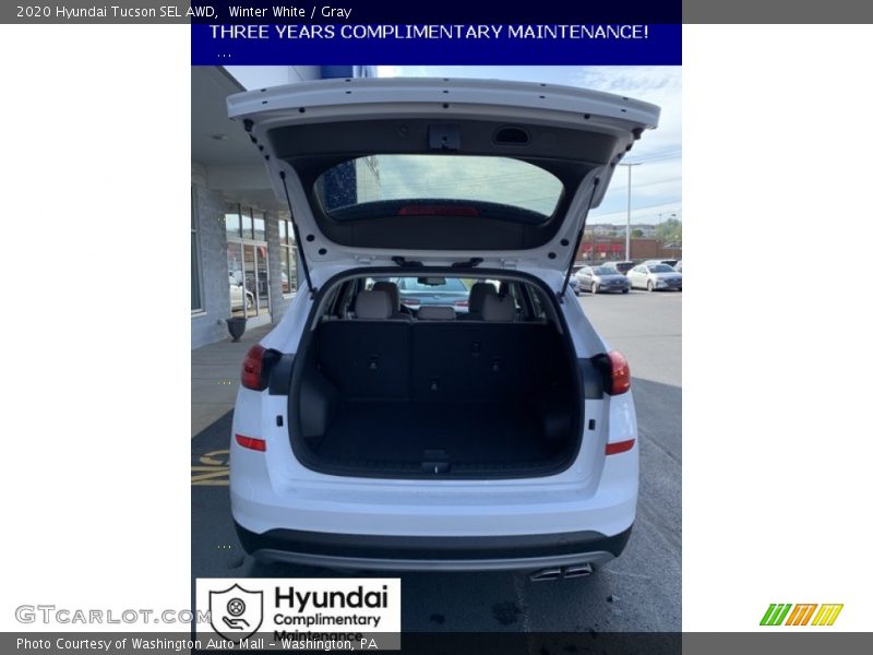 Winter White / Gray 2020 Hyundai Tucson SEL AWD