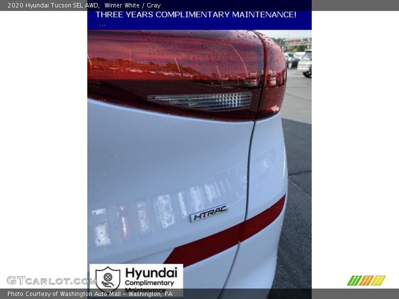 Winter White / Gray 2020 Hyundai Tucson SEL AWD