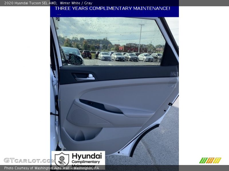 Winter White / Gray 2020 Hyundai Tucson SEL AWD