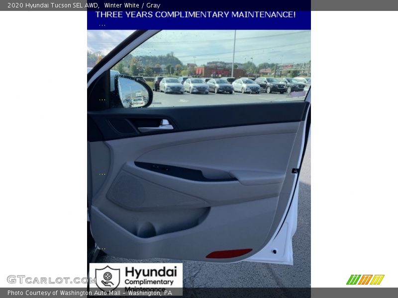 Winter White / Gray 2020 Hyundai Tucson SEL AWD