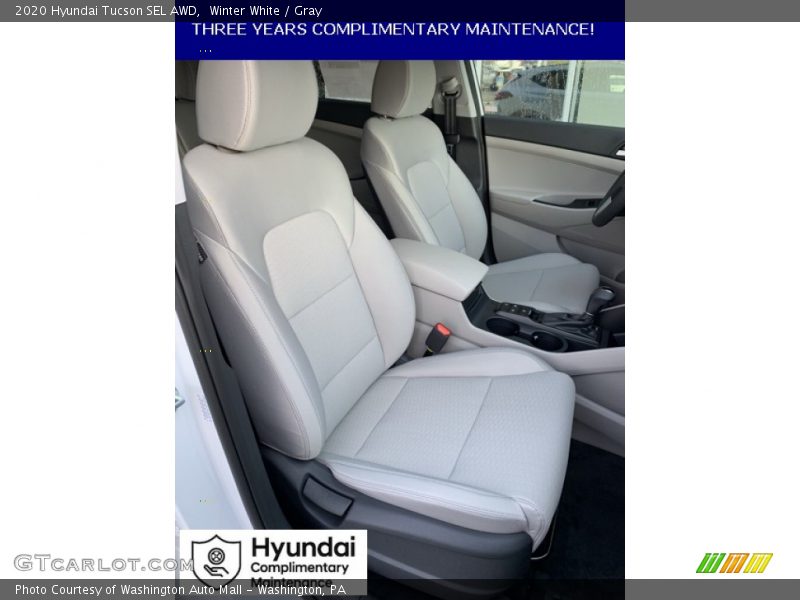 Winter White / Gray 2020 Hyundai Tucson SEL AWD