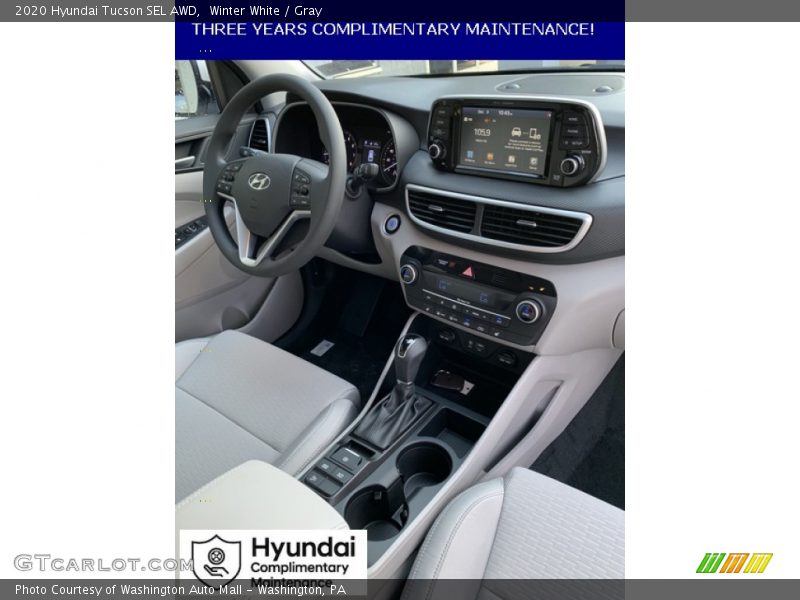 Winter White / Gray 2020 Hyundai Tucson SEL AWD