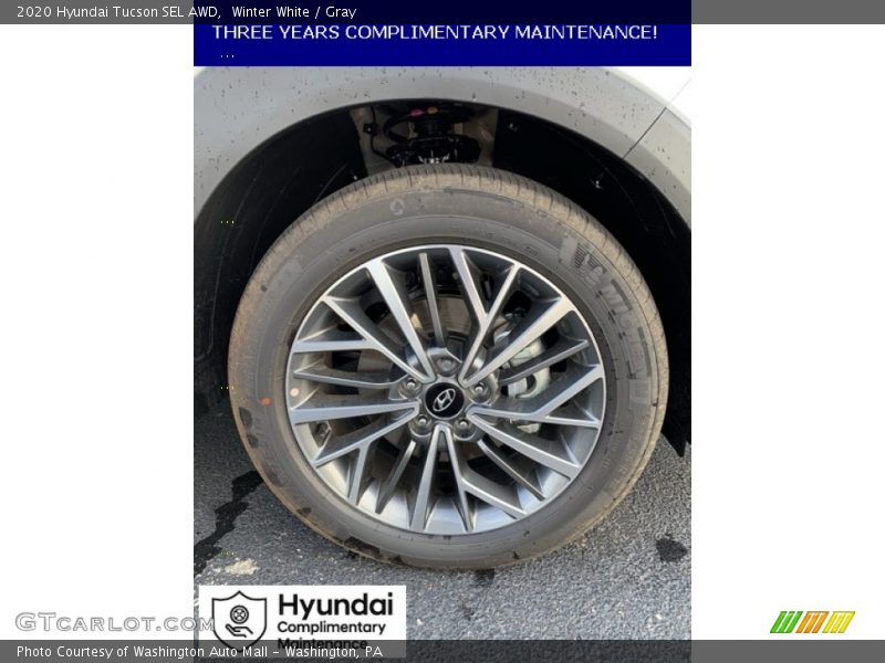 Winter White / Gray 2020 Hyundai Tucson SEL AWD