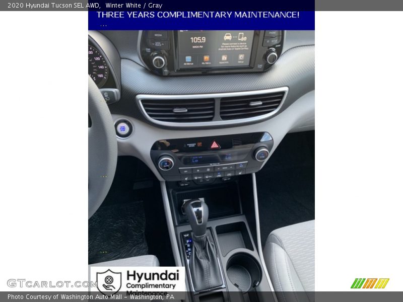 Winter White / Gray 2020 Hyundai Tucson SEL AWD