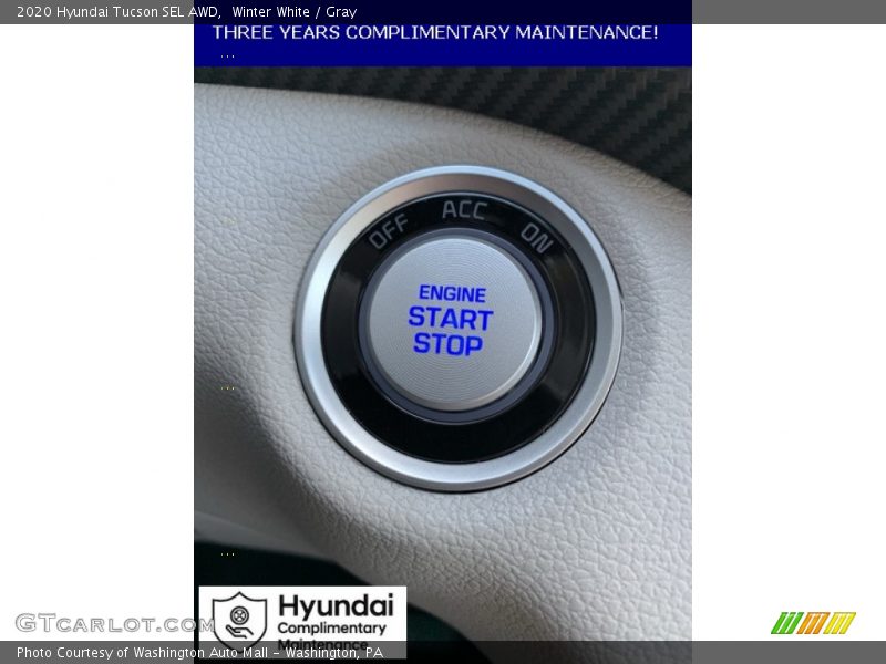 Winter White / Gray 2020 Hyundai Tucson SEL AWD