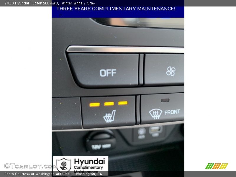 Winter White / Gray 2020 Hyundai Tucson SEL AWD