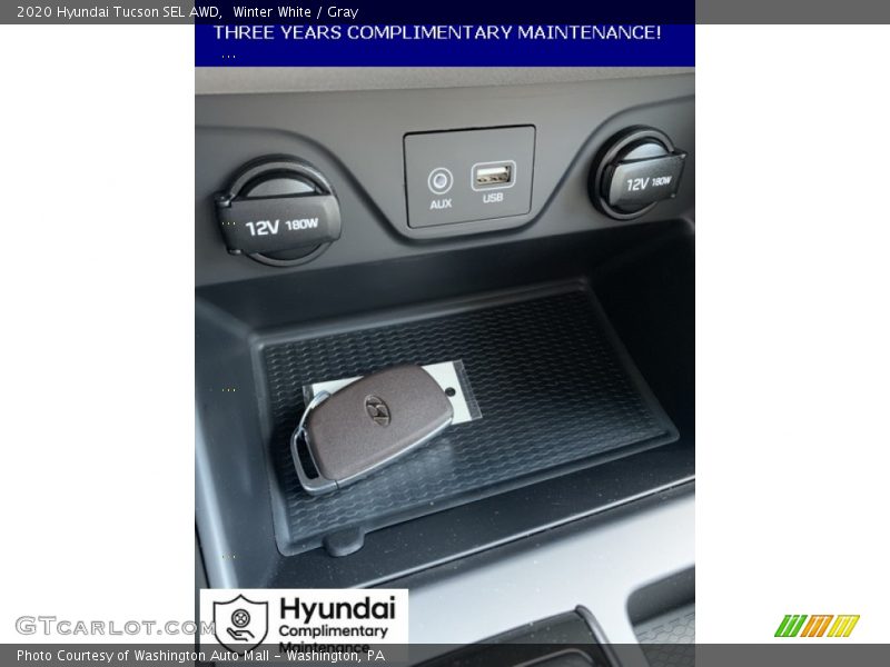 Winter White / Gray 2020 Hyundai Tucson SEL AWD
