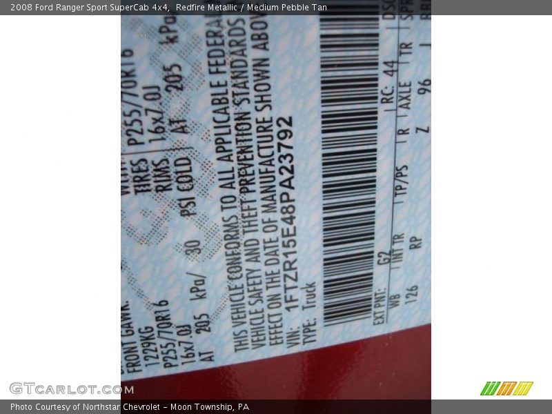 Redfire Metallic / Medium Pebble Tan 2008 Ford Ranger Sport SuperCab 4x4