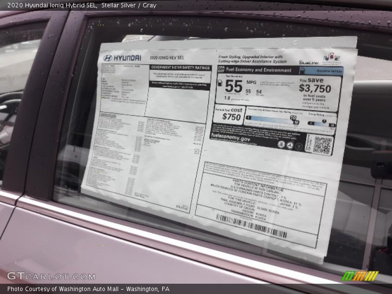 Stellar Silver / Gray 2020 Hyundai Ioniq Hybrid SEL