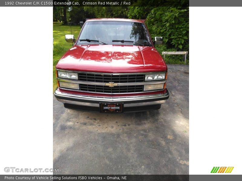Crimson Red Metallic / Red 1992 Chevrolet C/K C1500 Extended Cab