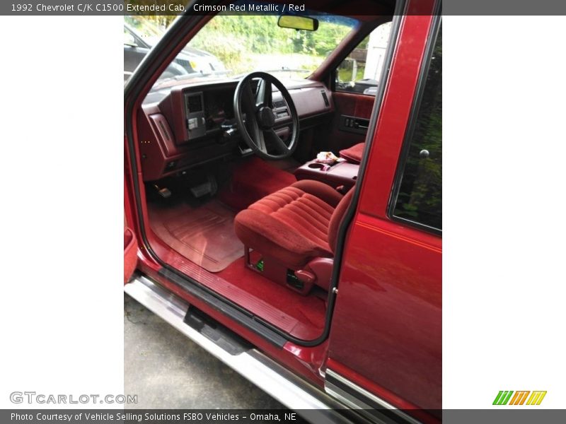  1992 C/K C1500 Extended Cab Red Interior