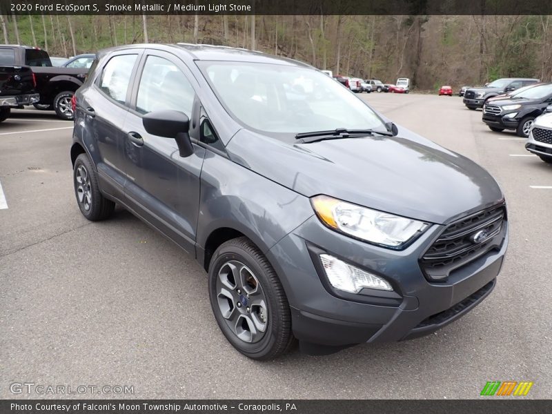 Smoke Metallic / Medium Light Stone 2020 Ford EcoSport S