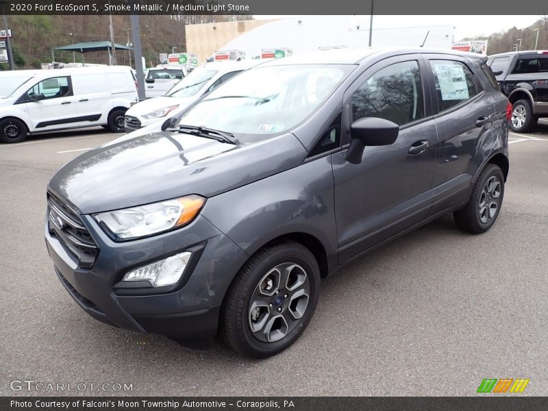 Smoke Metallic / Medium Light Stone 2020 Ford EcoSport S