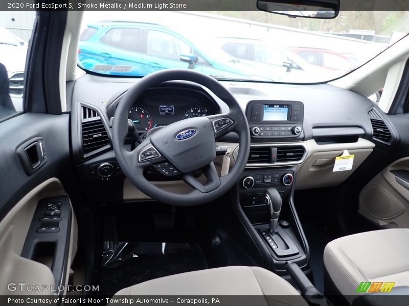Smoke Metallic / Medium Light Stone 2020 Ford EcoSport S