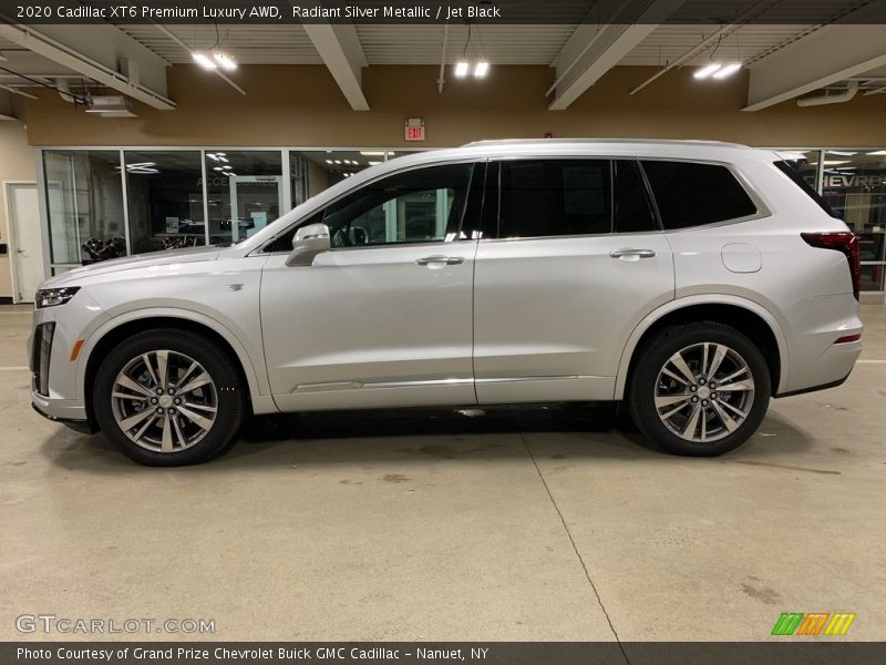 Radiant Silver Metallic / Jet Black 2020 Cadillac XT6 Premium Luxury AWD