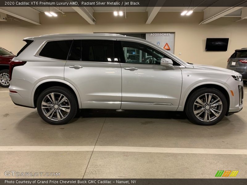 Radiant Silver Metallic / Jet Black 2020 Cadillac XT6 Premium Luxury AWD