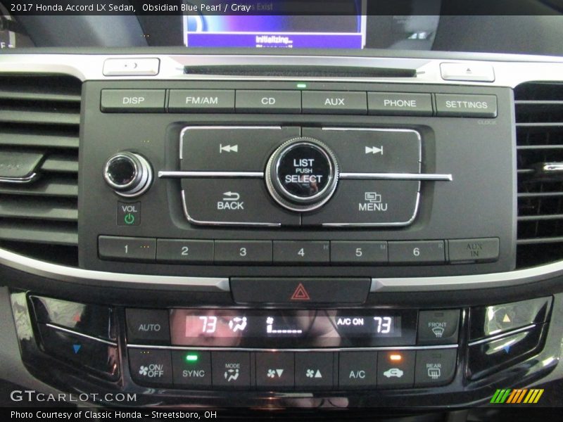 Obsidian Blue Pearl / Gray 2017 Honda Accord LX Sedan