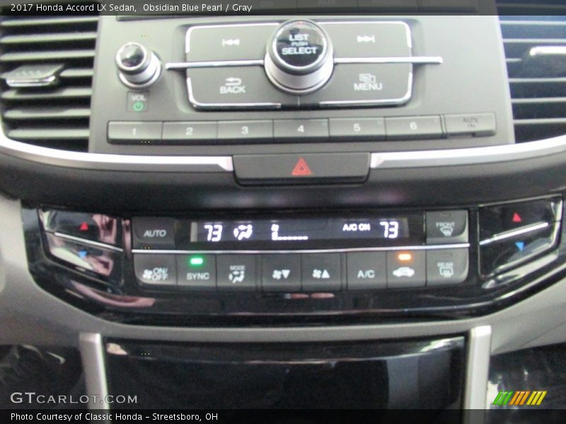 Obsidian Blue Pearl / Gray 2017 Honda Accord LX Sedan