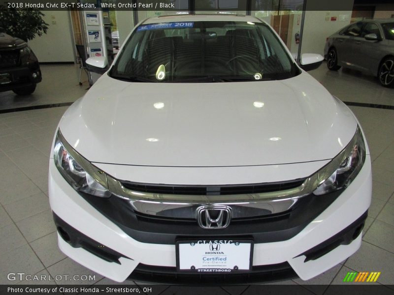White Orchid Pearl / Black 2018 Honda Civic EX-T Sedan